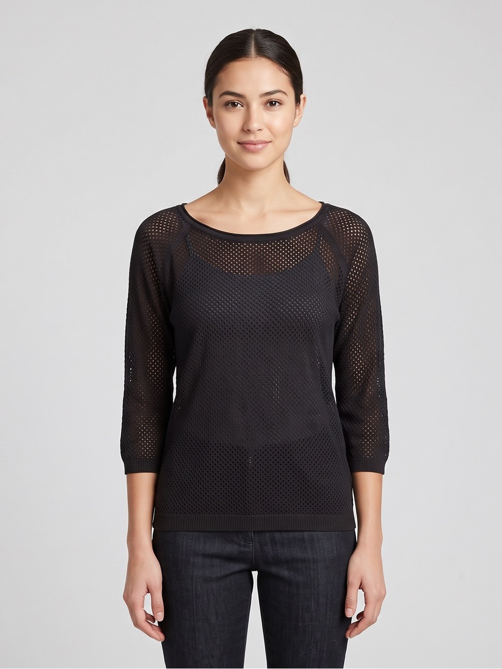 Black Fishnet Top